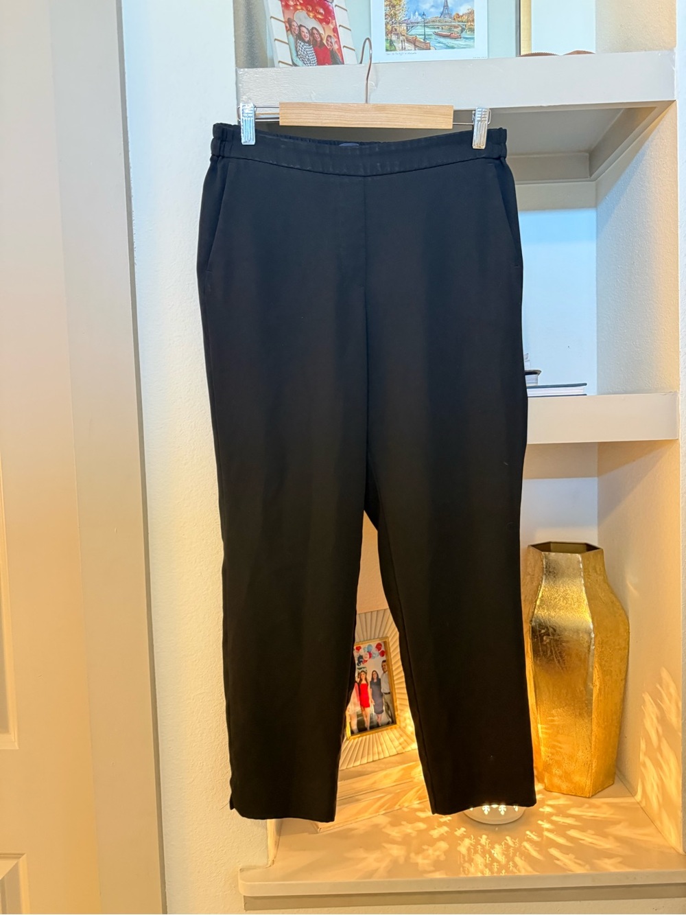 J. Crew Black Straight-Leg Stretch Dress Pants
